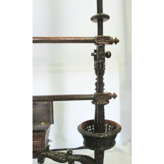 Antique Indian British Raj Rosewood Weaving Stand 19th Century For Sale - Image 14 of 17