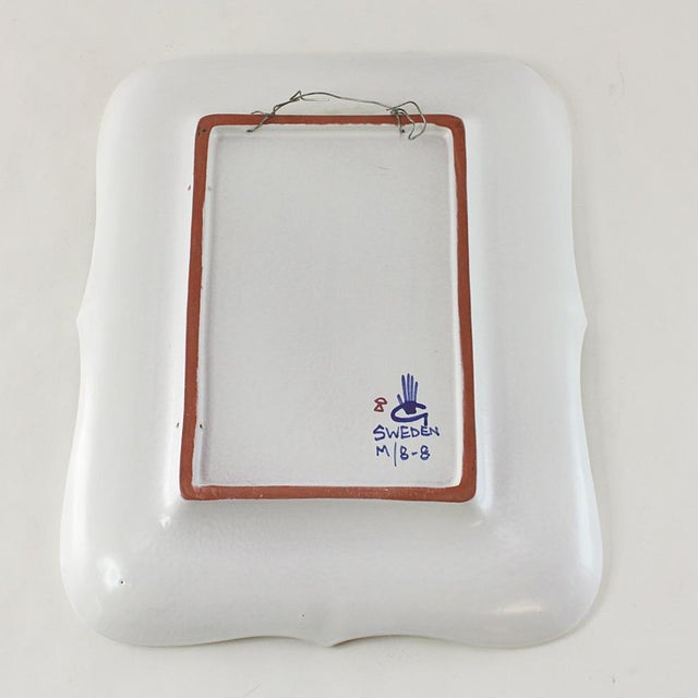 Gustavsberg Vintage Scandinavian Mirror by Stig Lindberg for Gustavsberg, 1940s For Sale - Image 4 of 4