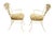 White Brown Jordan Mid Century Three Piece Pomegranate Iron Patio Set For Sale - Image 8 of 13
