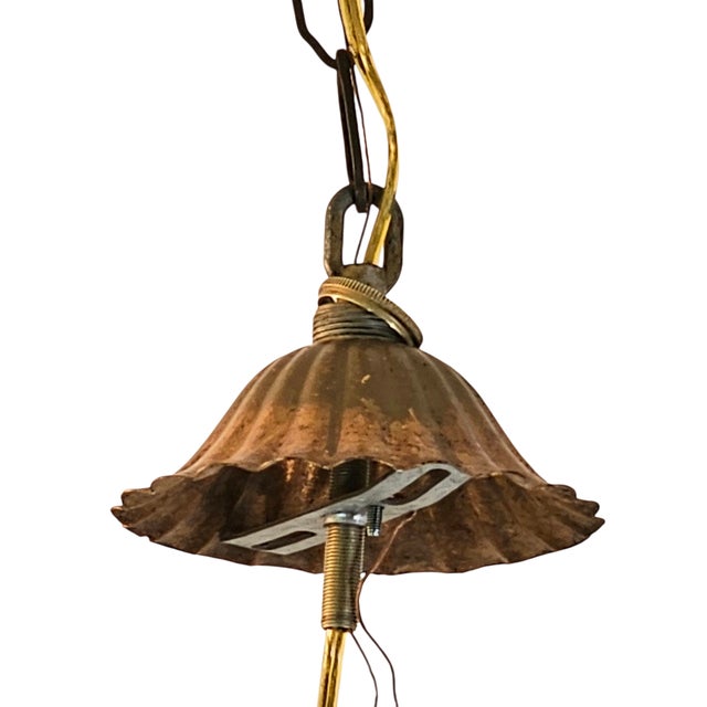 Italian Hollywood Regency Gilt Tole 9-Arm Chandelier With Crystal Drops, 1950s For Sale - Image 10 of 10