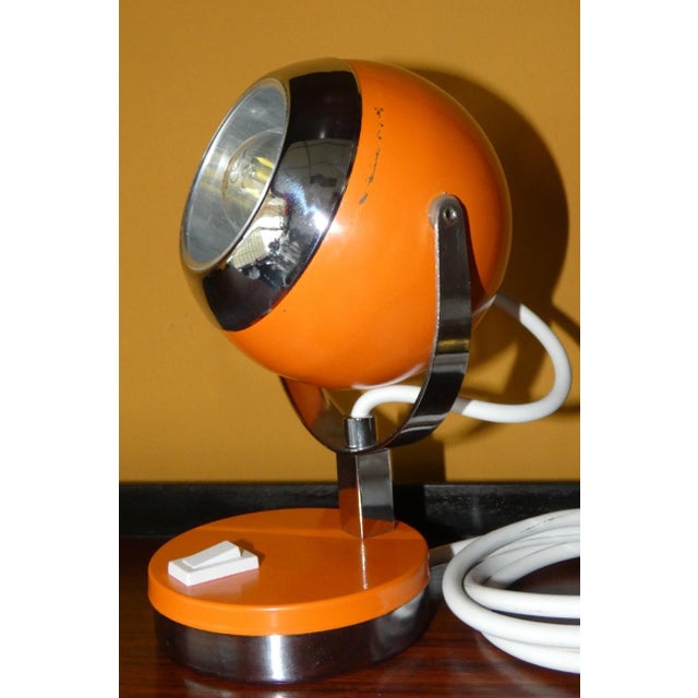 Vintage Orange Eyeball Lamps by Goffredo Reggiani for Reggiani, Italy, 1970s, Set of 2 For Sale - Image 11 of 13