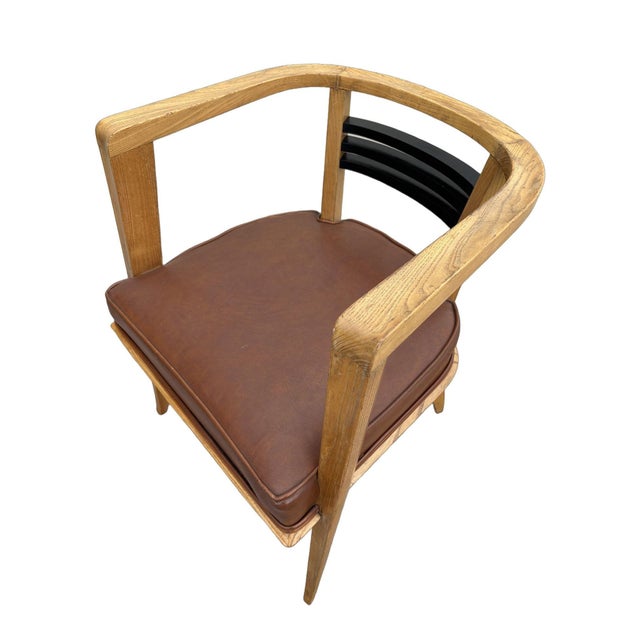 Wood Early Art Deco Modern White Oak Armchair in the Style Josef Hoffmann For Sale - Image 7 of 7