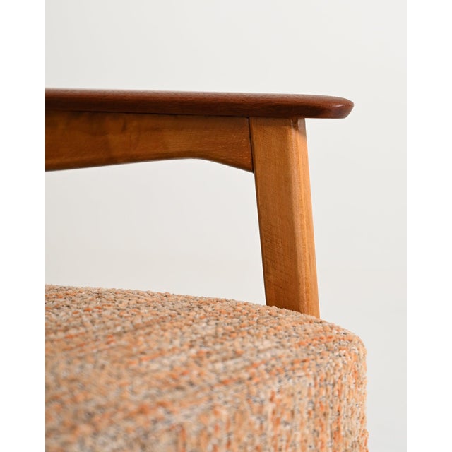 1960s Scandinavian Lounge Chair in Beech and Teak, 1960s For Sale - Image 5 of 11