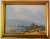 Early 20th Century Blue Water Landscape Oil on Canvas Painting Plein Air Gold Frame For Sale In Los Angeles - Image 6 of 11