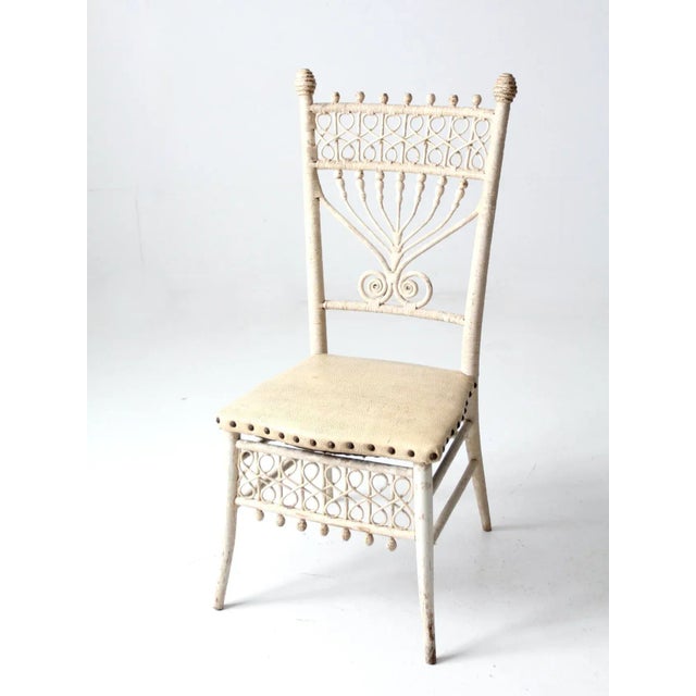 Victorian Antique Wicker Chair For Sale - Image 3 of 10