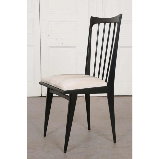 French Mid-Century Ebonized Dining Chairs - Set of 6 For Sale - Image 12 of 13