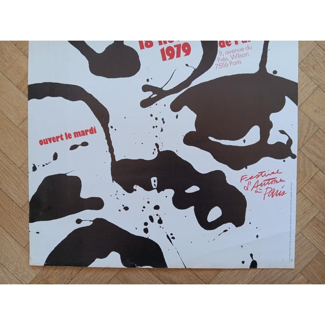 Paper Original Exhibition Poster after Jackson Pollock, Paris, 1979 For Sale - Image 7 of 8