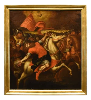 Circle of Antonio Tempesta, Conversion of St. Paul, 1650, Oil on Canvas