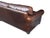 Restoration Hardware Brown Leather Two-Cushion Sofa With Rolled Arms and Bun Feet For Sale - Image 9 of 14