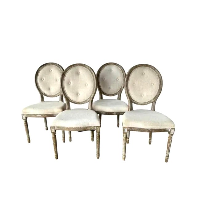 Louis XVI Style Dining Chairs Set of Four For Sale - Image 11 of 11