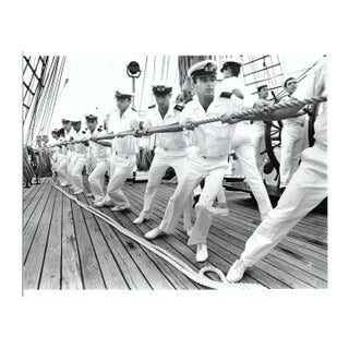 1986 Tall Ship Sagres Sailors Photograph For Sale