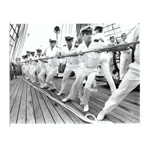 1986 Tall Ship Sagres Sailors Photograph