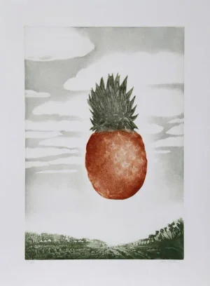 Hank Laventhol, "Pineapple," Aquatint Etching
