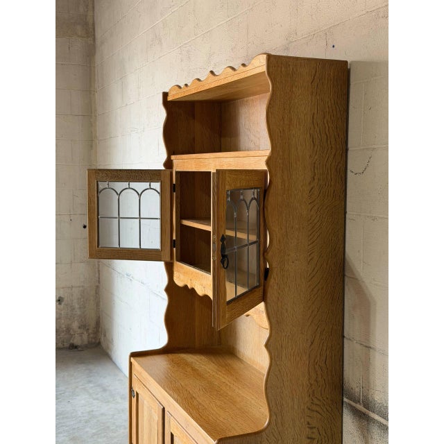 1960s s.h. Møbler Oak Hutch With Glass Doors Danish Mid-Century Modern 1960s For Sale - Image 5 of 11