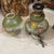 Vintage French Floral Glass Hurricane Table Lamp For Sale In Miami - Image 6 of 10