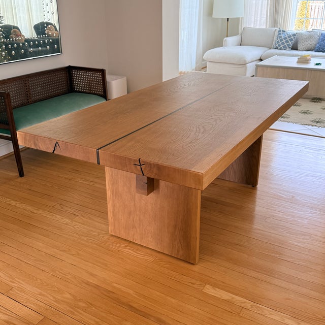 Mihaela Oak Dining Table For Sale - Image 11 of 11