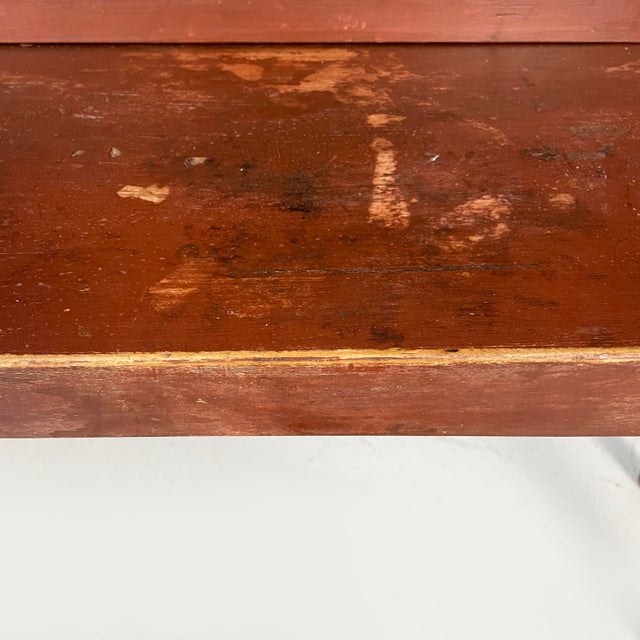 Art Deco Italian Bench in Red Wood, 1930s For Sale - Image 14 of 18