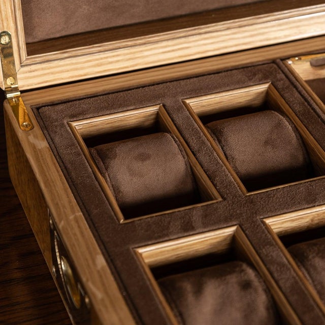 Watch & Jewellery Box in Pollard Oak For Sale - Image 9 of 18