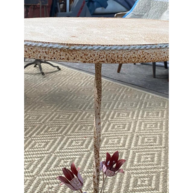 1980s Painted Métal Side Table For Sale - Image 4 of 13