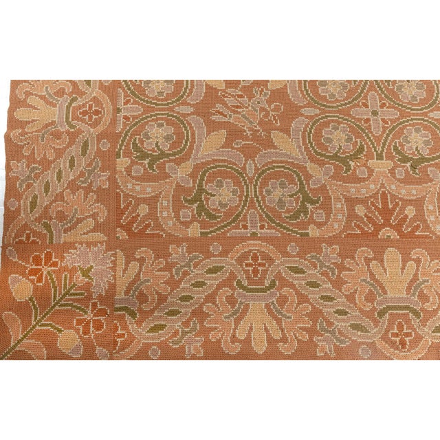 Extra Large 1940s Portuguese Needlework Botanic Rug For Sale In New York - Image 6 of 10