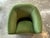 Mid-Century Modern Custom Swivel Chair With Green Performance Fabric & Thibaut “Green Ming” Back For Sale - Image 3 of 7