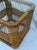 Boho Chic 1970’s Woven Rattan Side Table With Glass Top For Sale - Image 3 of 12