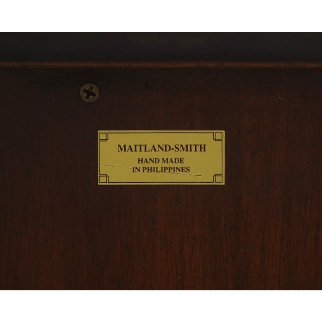 Maitland Smith Federal Style Mahogany Bowfront Chest of Drawers For Sale - Image 18 of 18