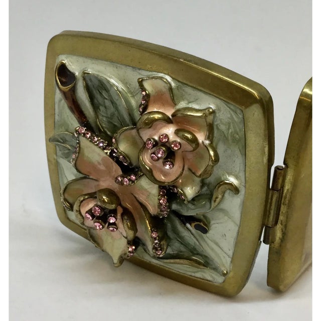 Vintage Compact Mirror Italian Maker Argento For Sale - Image 9 of 12