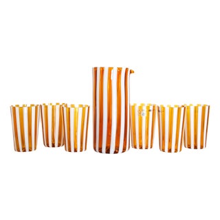 F.Lli Moretti Murano Glass Tequila Drinking Glasses by Mariana Iskra, Set of 7 For Sale