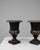 This 19th-century French pair of cast iron Campagna urn planters exemplifies classical garden design and enduring...