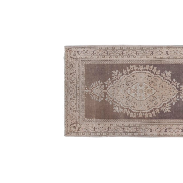 Vintage Muted Turkish Konya Runner Rug 2'12'' X 11'8'' For Sale - Image 4 of 12