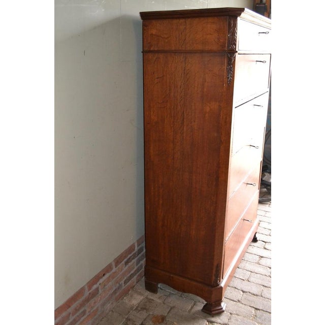 Wood Antique Louis Philippe Oak Chiffoniere For Sale - Image 7 of 11