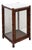 Mid-Century Faux Bamboo Glass and Marble Display Case For Sale