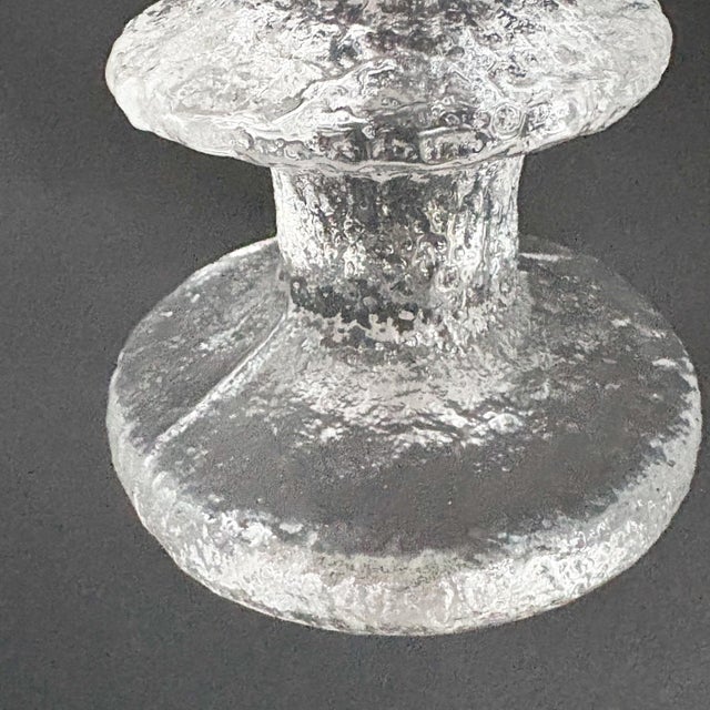 Glass 1960s Iittala Icicle Glass Candle Holders by Timo Sarpaneva For Sale - Image 7 of 10