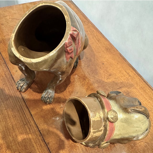 Ceramic Terra Cotta Pug Dog Figurine, 19th Century, Tobacco Jar For Sale - Image 7 of 7