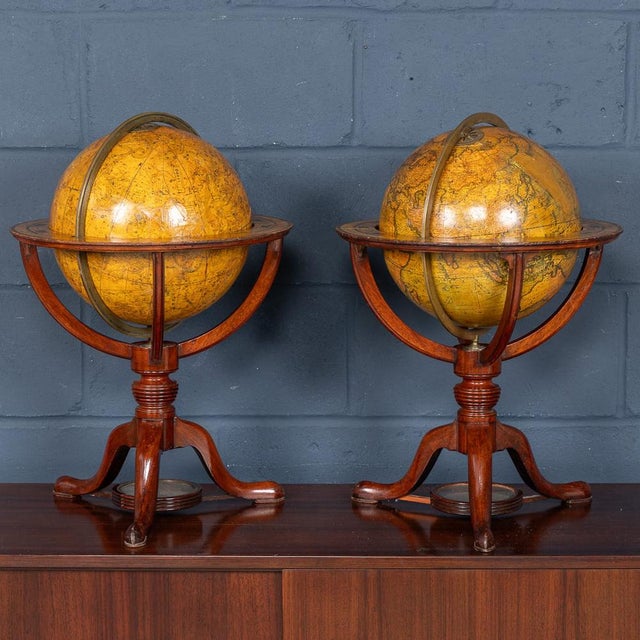 Antique Terrestrial and Celestial Globes from Cary's, 1821, Set of 2 For Sale - Image 3 of 18