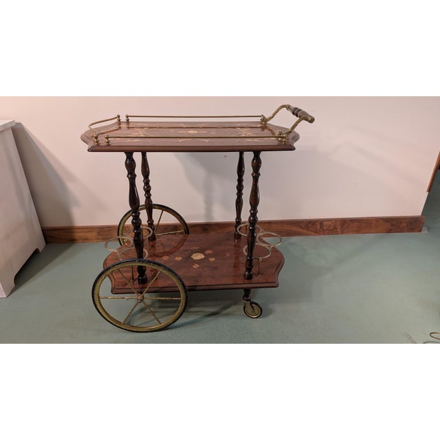 Italian Rolling Bar/Tea/Dessert Cart For Sale In Boston - Image 6 of 14