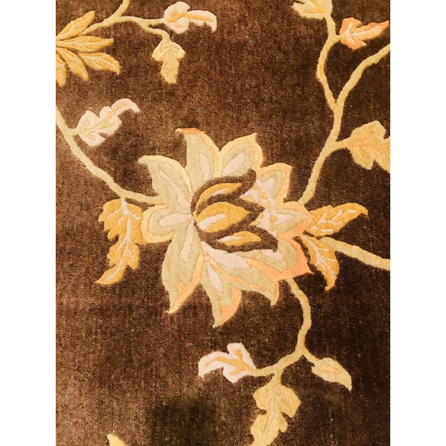 Nepalese Floral Rug, 1980s For Sale - Image 9 of 16