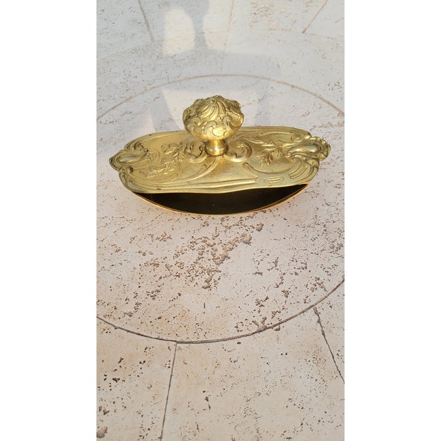 Spanish Mid 19th Century Rocker Inkwell Blotter For Sale - Image 3 of 12