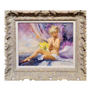 Howard Rogers - Blonde Playmate Nude - Oil Painting