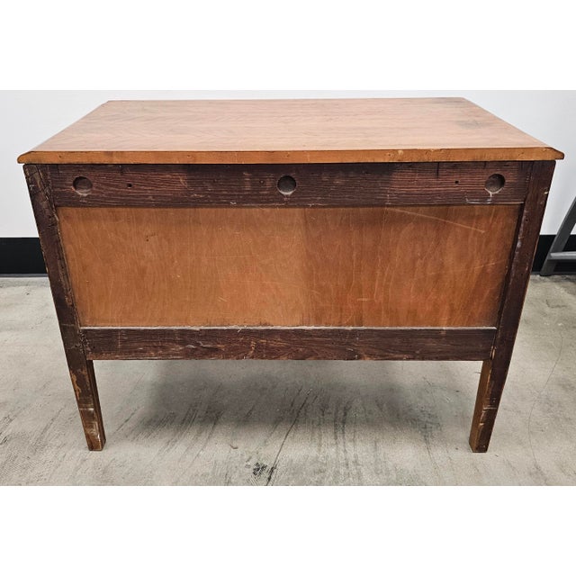 George III Style Cherry Low Low Chest of Drawers Commode For Sale - Image 14 of 15