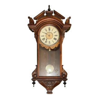 19th Century New Haven “Regulator C C” Eastlake Wall Clock For Sale