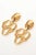 Modern Gold Plated Hammered Sculptural Clip on Dangle Earrings Pair Of, 1980's For Sale - Image 3 of 7