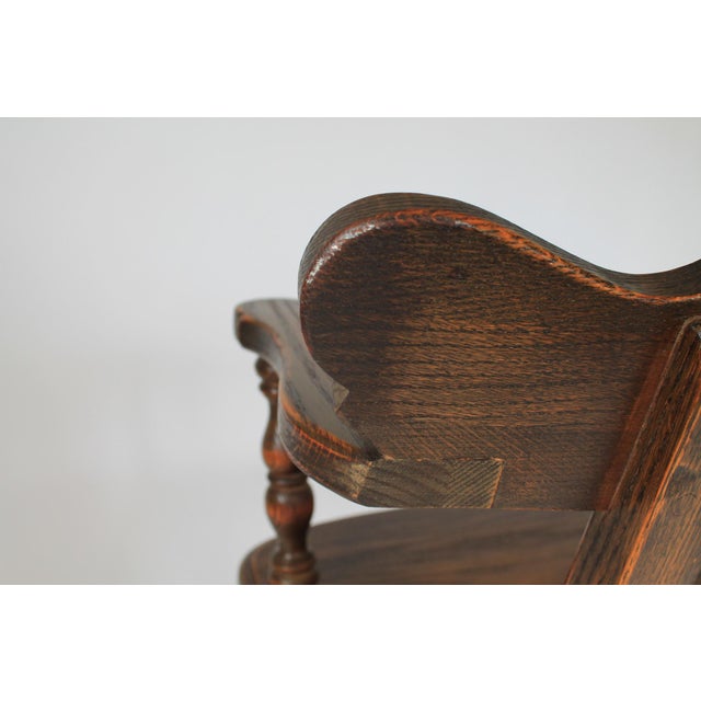 Vintage Arts & Crafts Jamestown Lounge Feudal Bench Romweber Viking Oak Style For Sale - Image 12 of 14