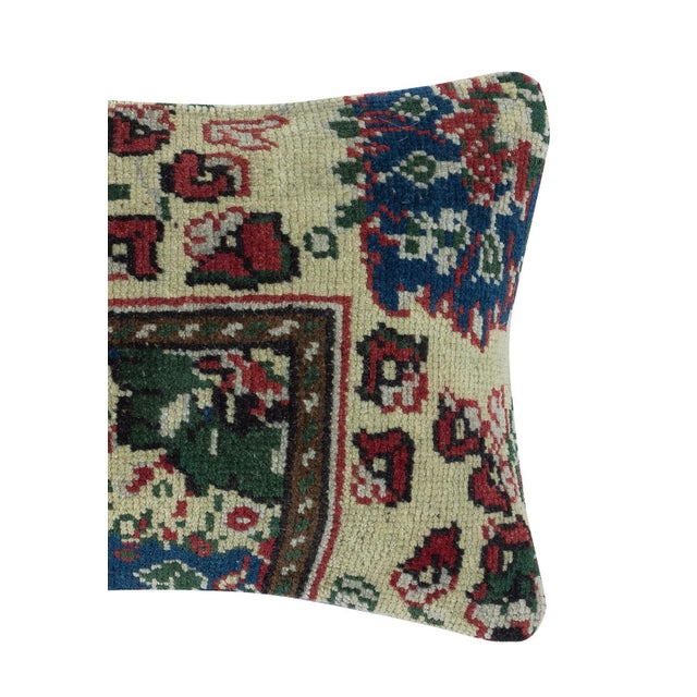 Traditional 13"x20" Vintage Turkish Rug Pillow Cover. Farmhouse Decor Handmade Cushion Cover For Sale - Image 3 of 4