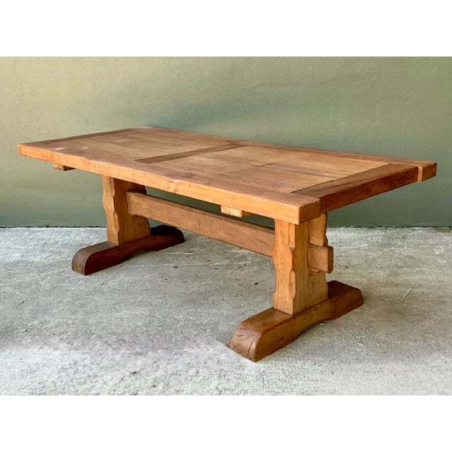 Vintage Rustic Wood Dining Table For Sale - Image 10 of 12