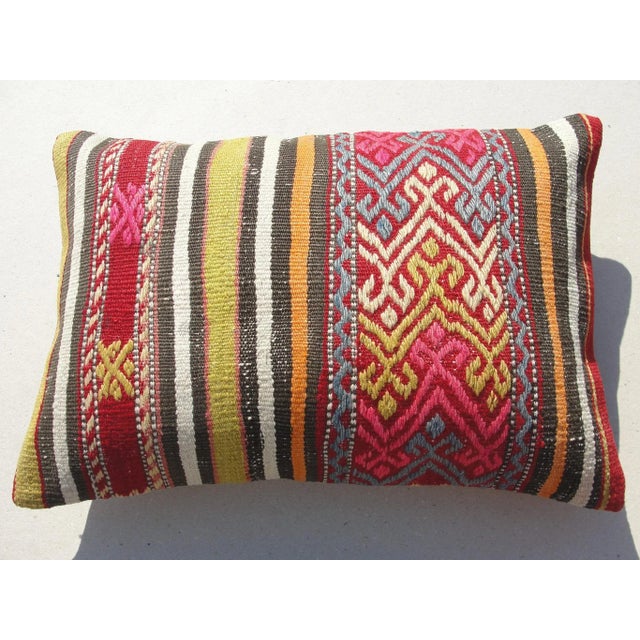 Decorative Throw Kilim Pillow Cover For Sale - Image 9 of 9