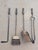 Vintage Victorian Solid Brass Fireplace Tool Set of Four For Sale In Washington DC - Image 6 of 6