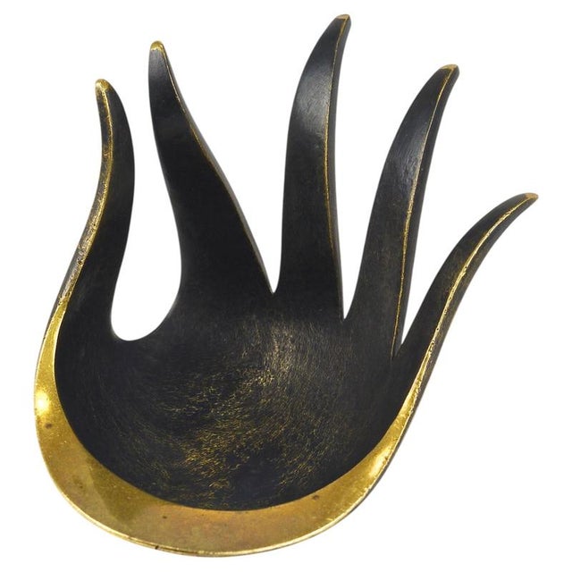 Sculptural Brass Hand Bowl by Walter Bosse for Herta Baller, Austria, 1950s For Sale - Image 13 of 13