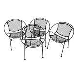 Mid 20th Century Attributed to Tempestini for Salterini Radar Hoop Chairs - Set of 4 For Sale